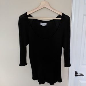 Anthro Velvet by Graham & Spencer Waffle Rib Top